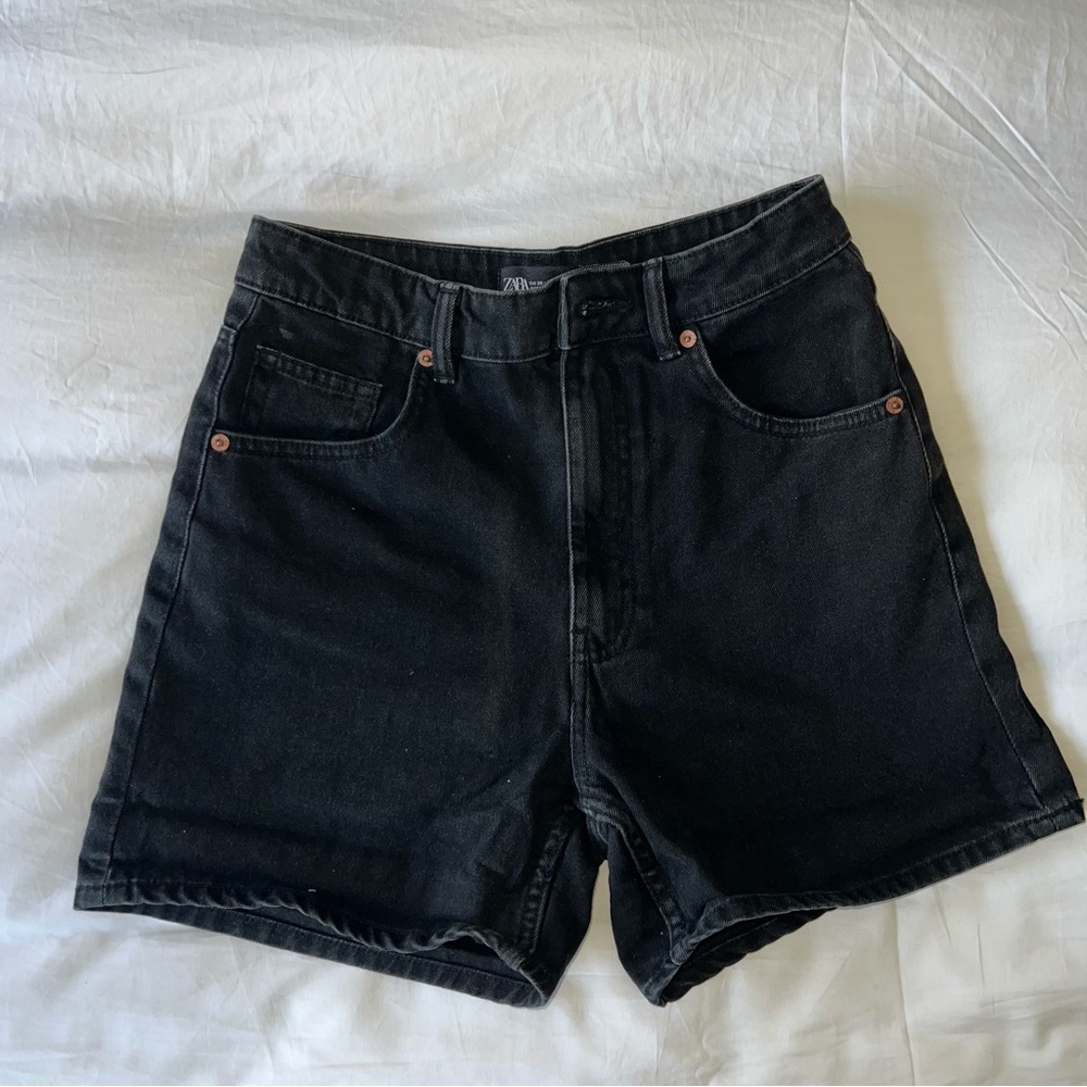 Zara Mom Fit Denim Shorts
